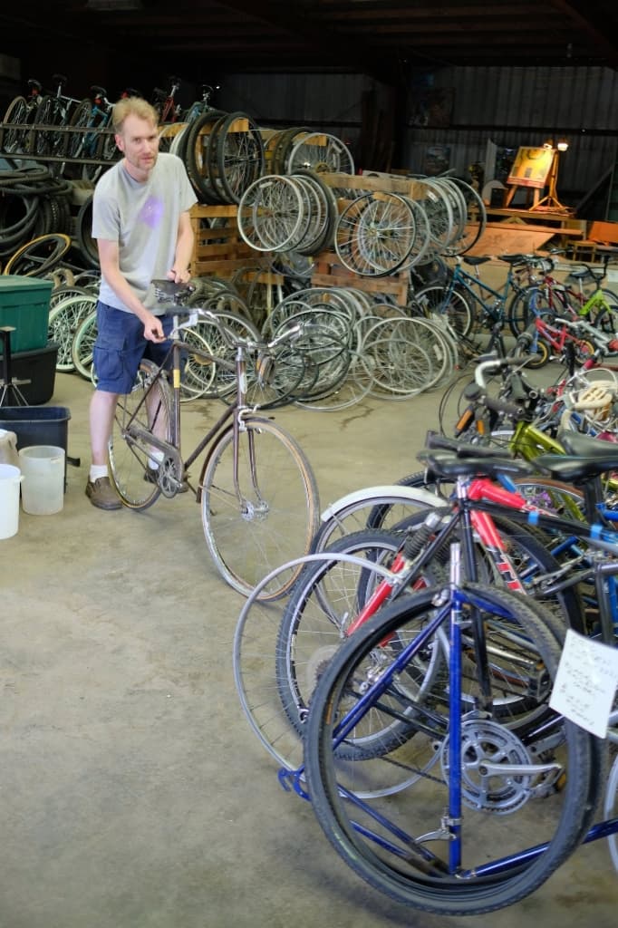 Vintage bikes ready for repair